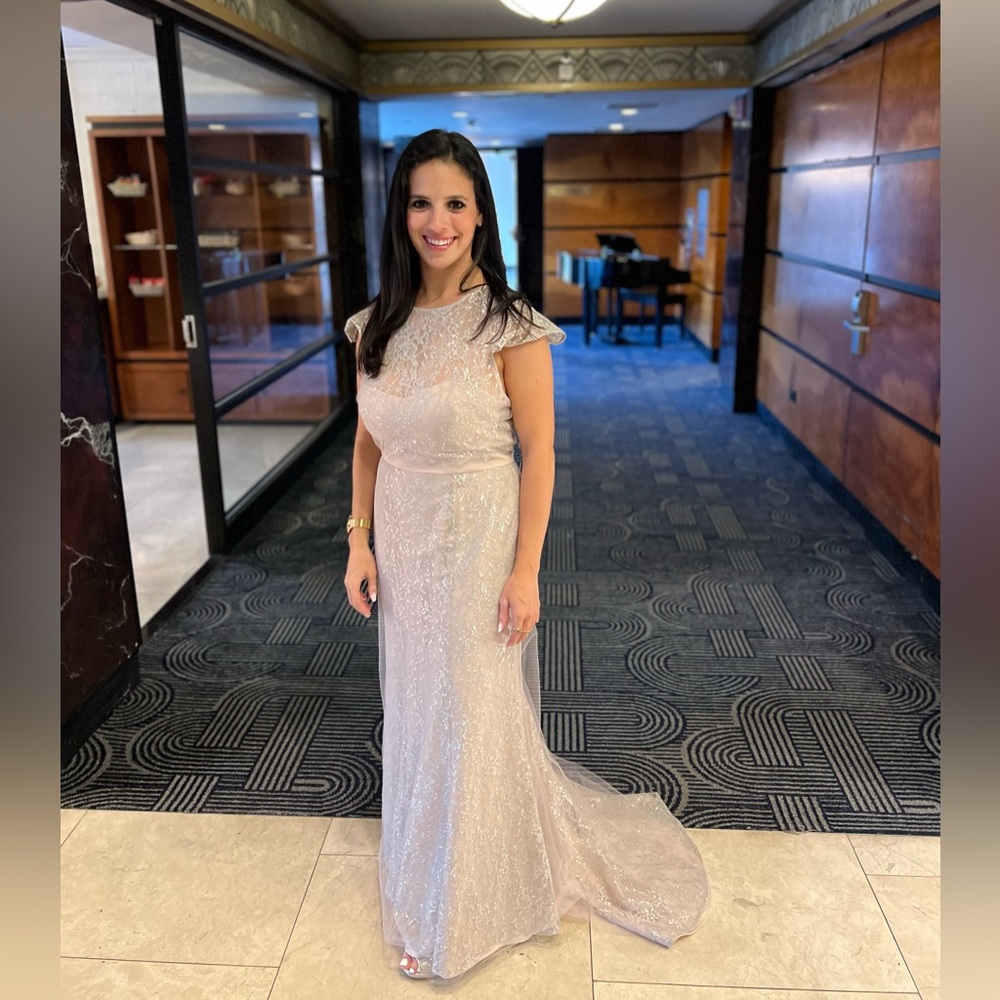 Vera Wang black tie maid of honor dress